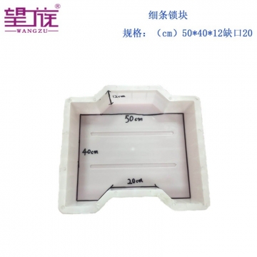 Non-slip lock block (thin strip) plastic mold