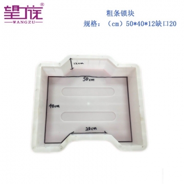 Non-slip lock block (thick strip) plastic mold