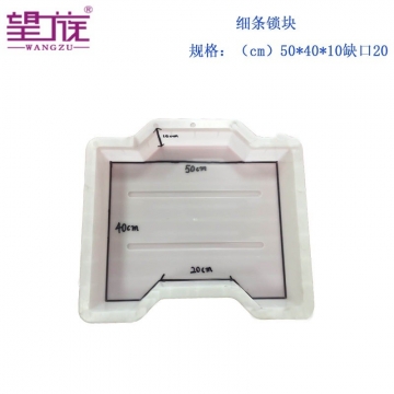 Non-slip lock block (thin strip) plastic mold